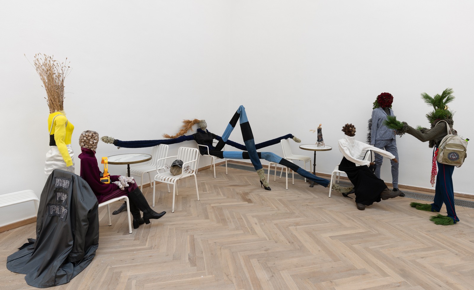 Rasmus Myrup, <em>Salon des Refusés</em>, 2020, installation with clothes and natural materials. Part of exhibition <em>Witch Hunt</em> at Kunsthal Charlottenborg, Copenhagen