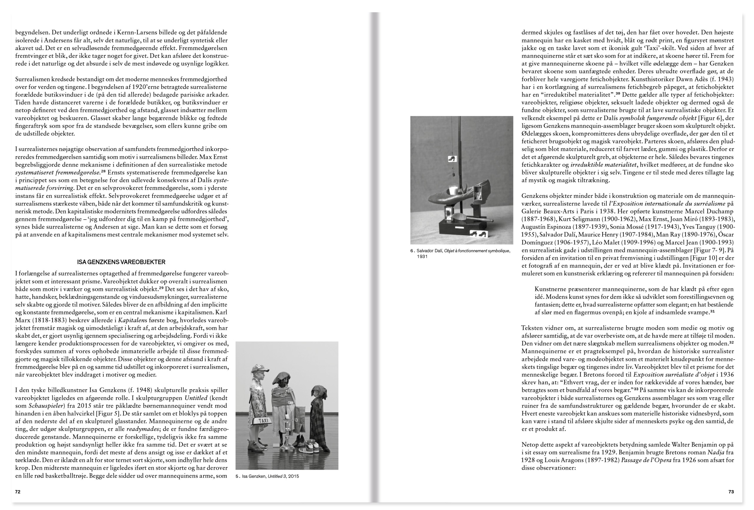 Spread from<em> En anden surrealisme</em>, 2023