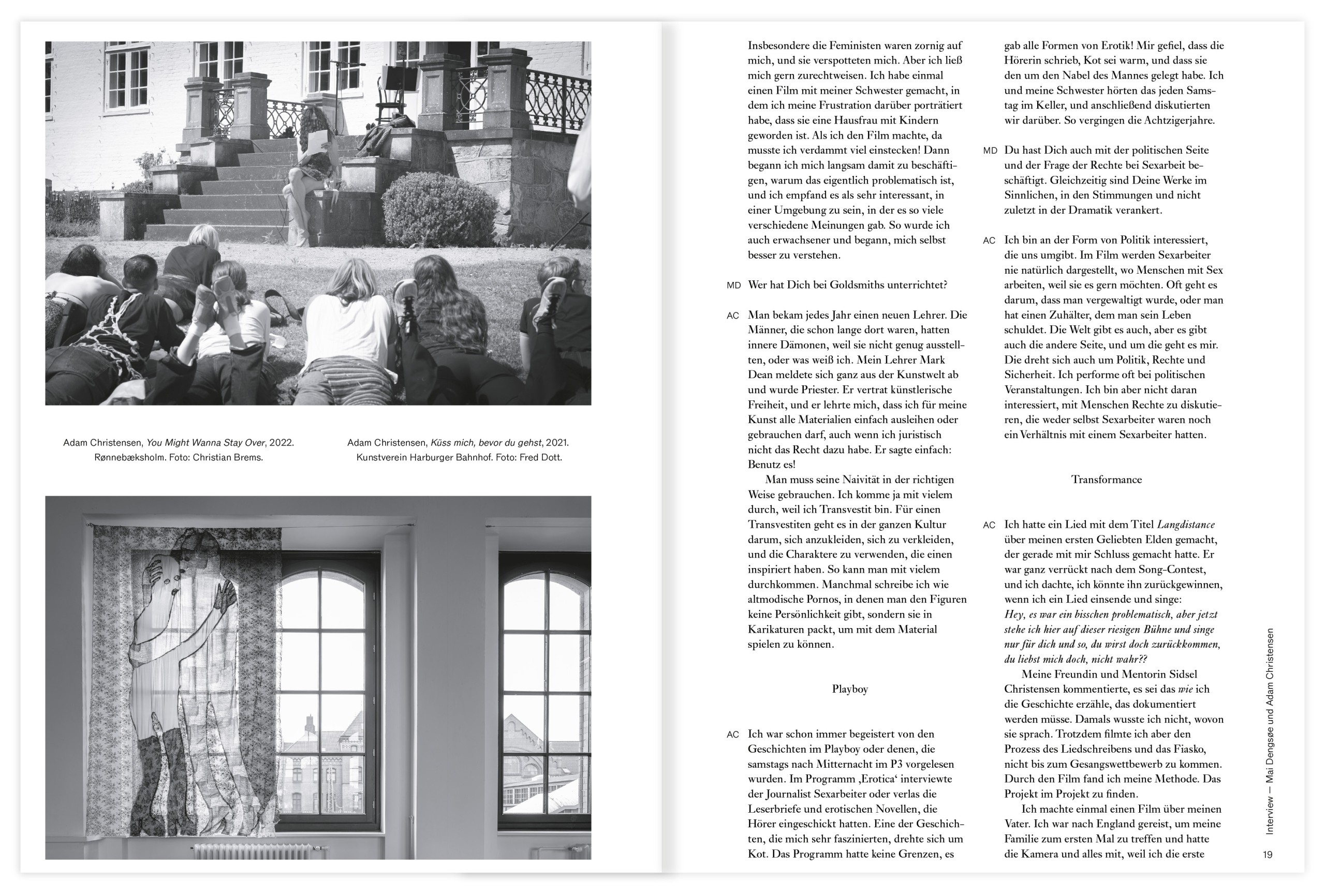 Spread from <em>Sengetid/Bedzeit</em>, 2023